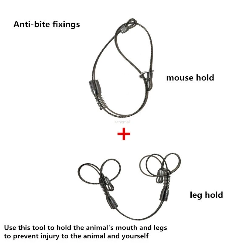 Anti-bite Fixer Adjustable Steel Wire Trap Mouse Hold Leg Hold Foot-Hold Rrestraining Tool For Pig Wild Boar Big Dog