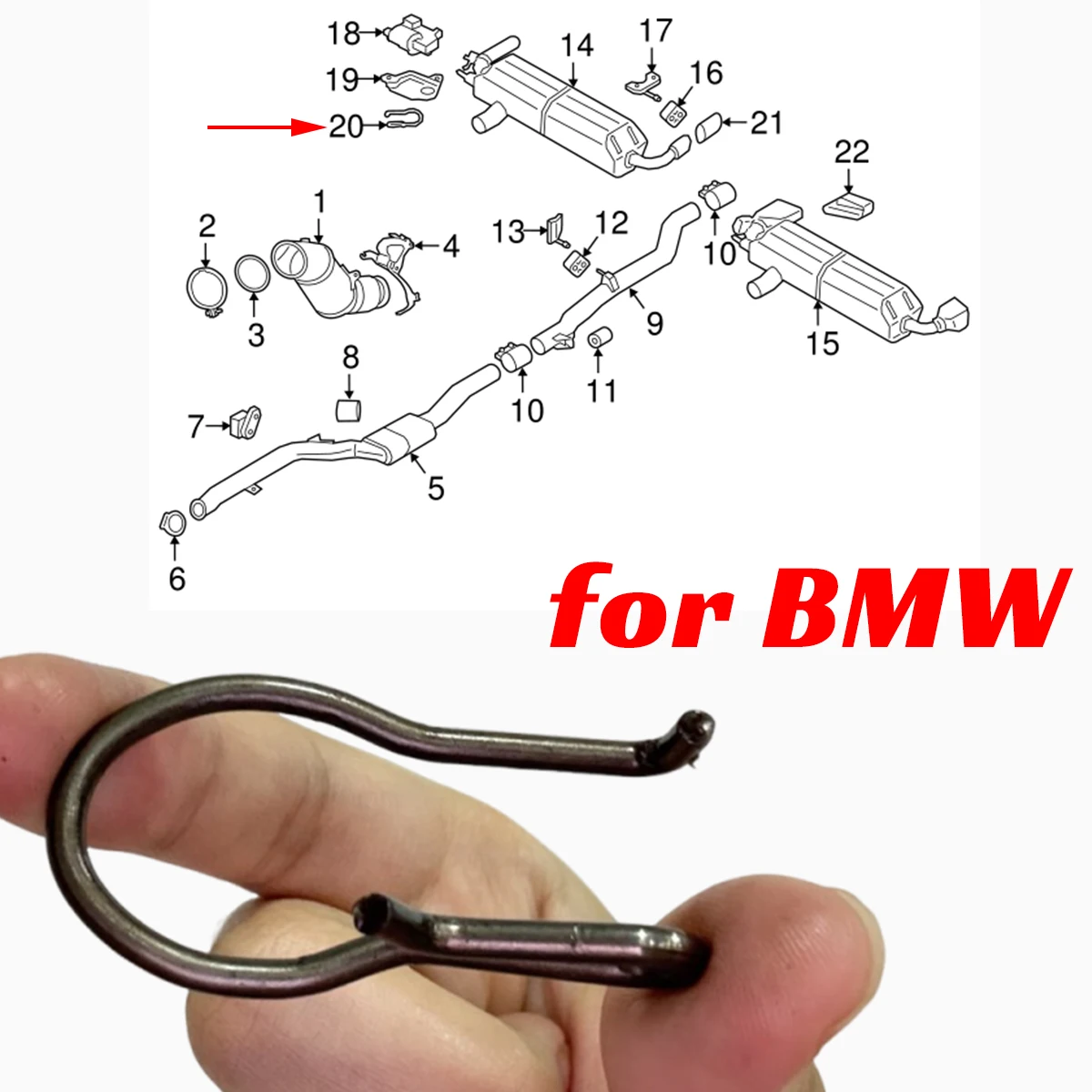 

Электронный привод выхлопных газов, пружина клапана для BMW 3 серии F30 G20 1, 2, 3, 4, 5, 6, 7 серии, зажим для погремушки, фиксация шума, контроль автомобиля