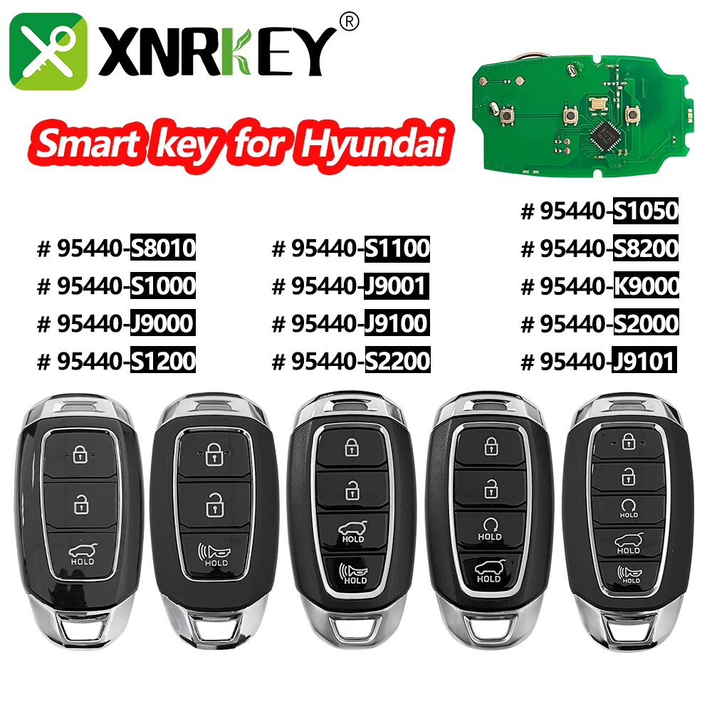 XRNKEY 3/4/5B Smart Remote Car Key For Hyundai Santa Fe Elantra Kona Palisade95440-S1000 95440-S1100 S2200 J4000 J9000 S2000 J91