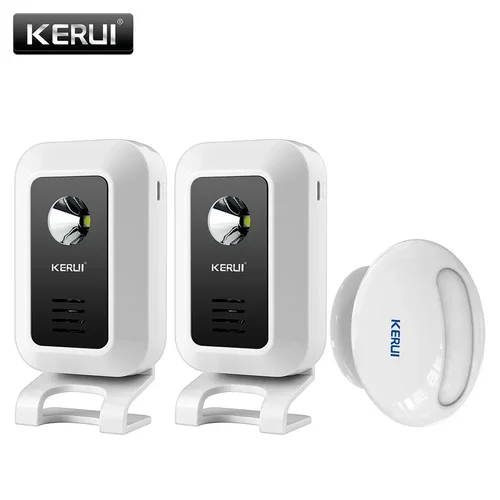 Imagen 2 del producto KERUI M7 Sensor de movimiento de bienvenida inalámbrico alarma de seguridad 32 canciones timbre timbre casa inteligente luz LED nocturna puerta ventana tienda