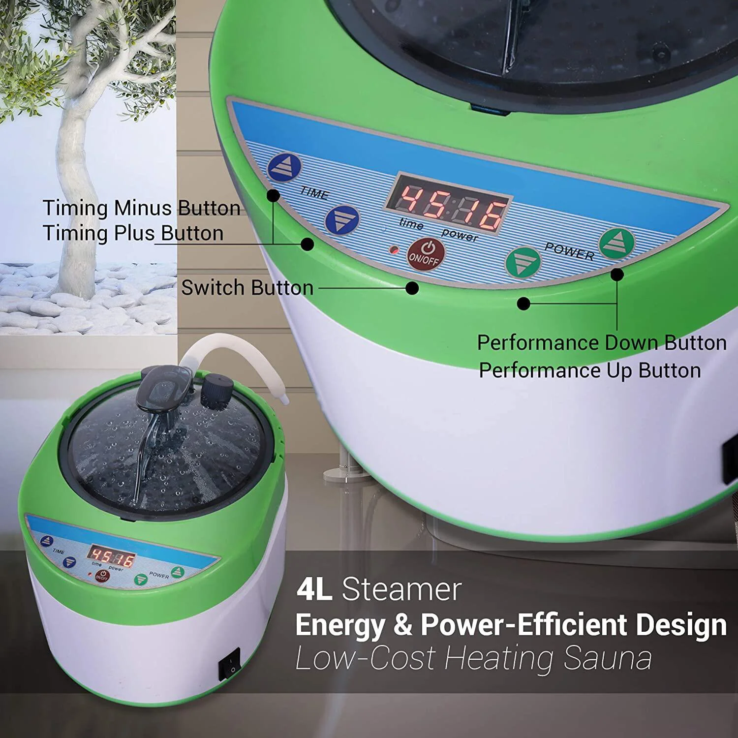 Steam Generator  Steamer 4L 2KW Heater For Barrel Sauna Accessories Larger Capacity Bath Shower Cabin