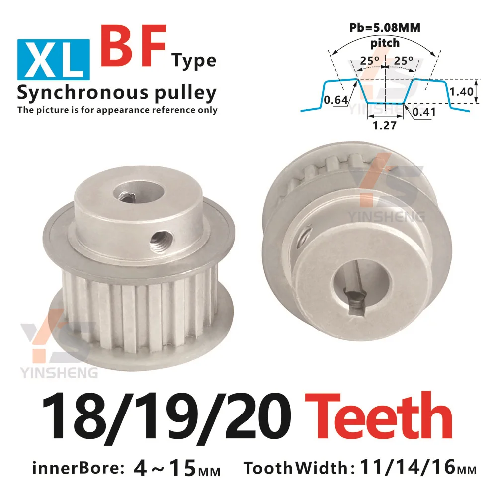 XL Type 18T 19T 20 Tooth CNC machine Synchronous Belt Pulley tooth width 11 14 16 MM Keyway Bore 4 - 20 MM DIY 3D parts Alloy