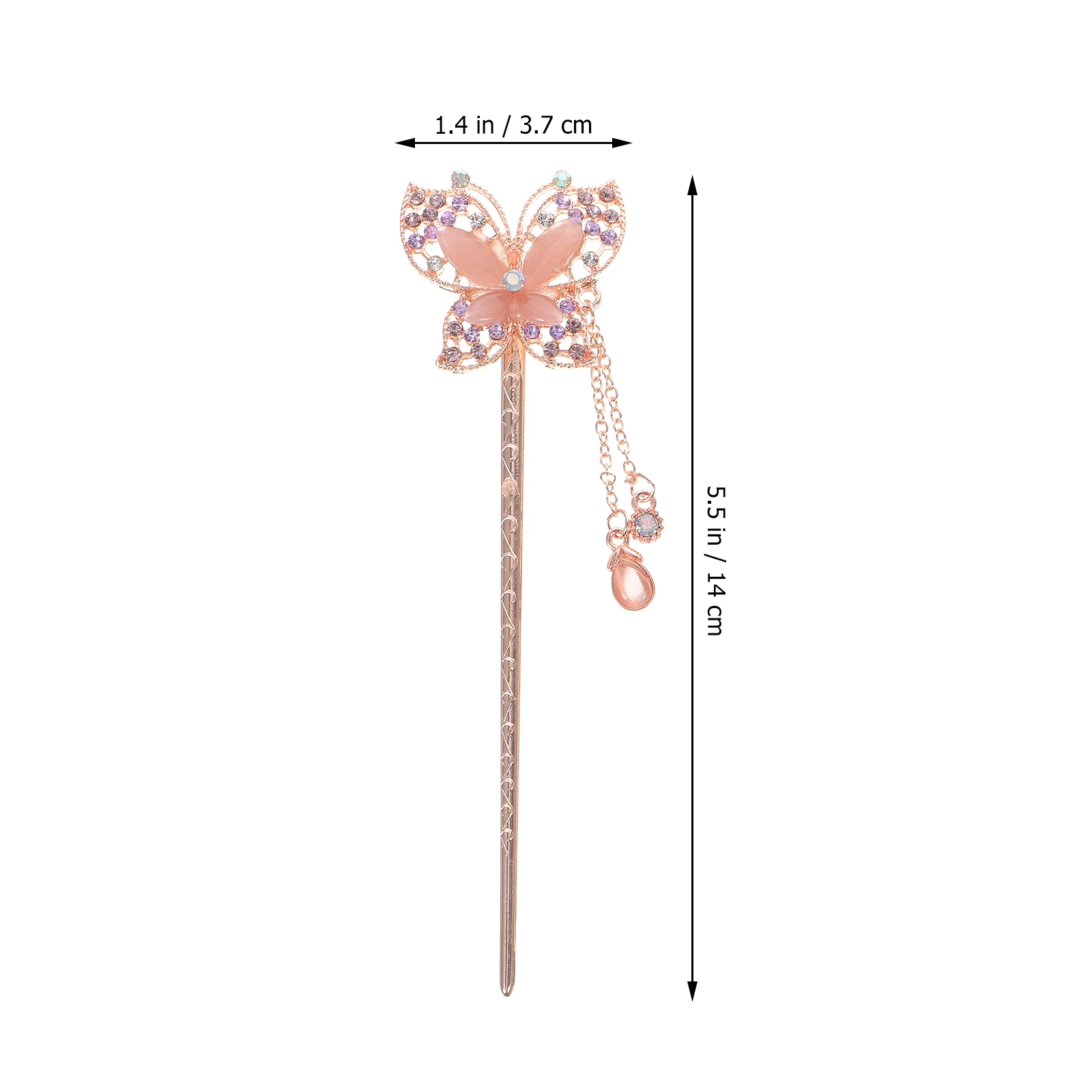 

3pcs Retro Hairpin Butterfly Chopsticks Vintage Pins Alloy Metal Durable Styling Accessories Long Hair Buns Women Girls Hair