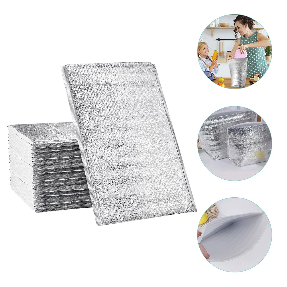 

25 Pcs Aluminum Foil Thermal Cooler Bags Insulation Camping Accessories Multi-function Insulated Pouch