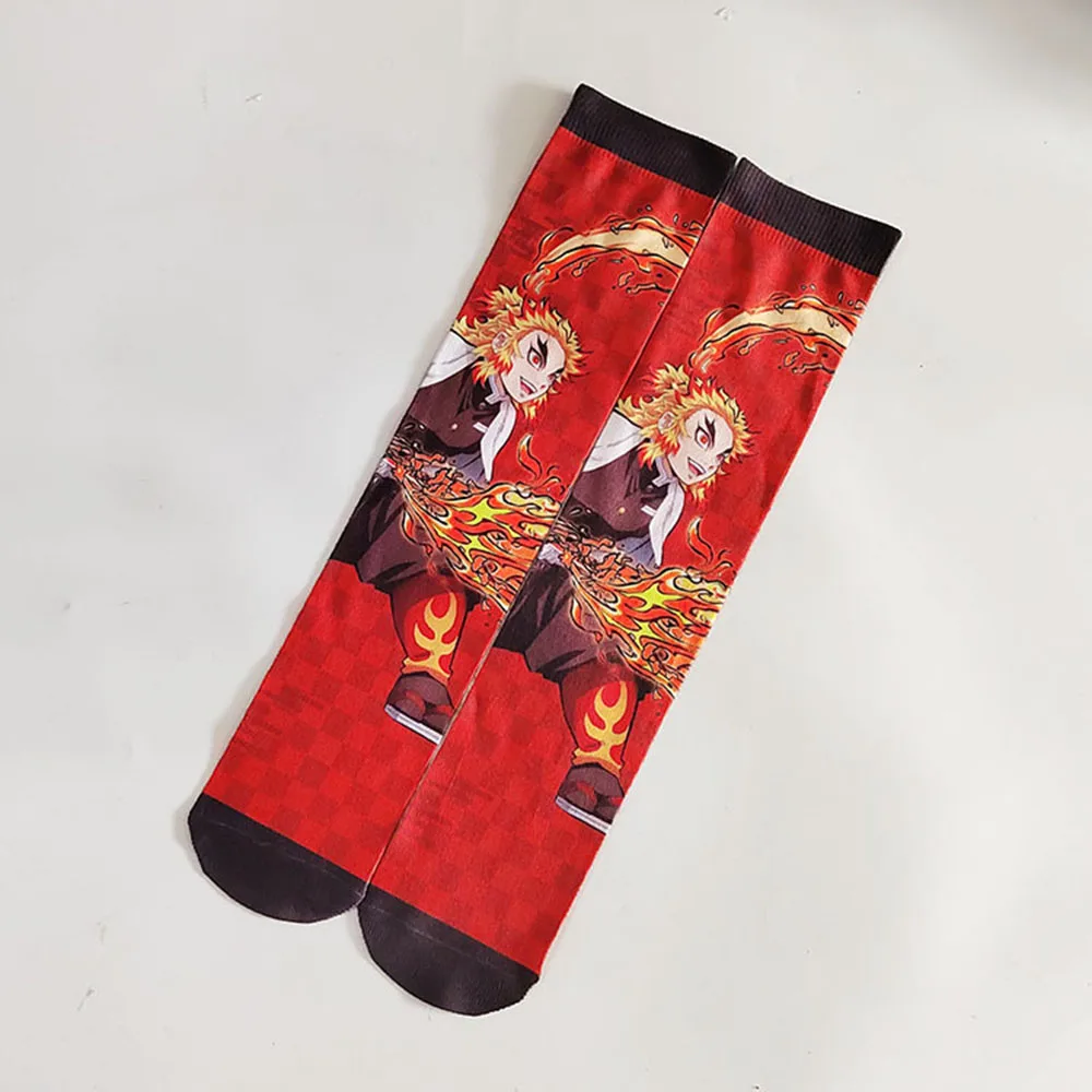 New Anime Demon Slayer Sockings Kamado Tanjirou Nezuko Agatsuma Zenitsu Fashion Trendy Accessories Kawaii Cartoon Adult Socks