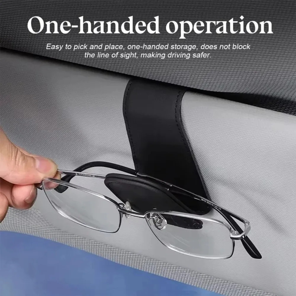 Universal Car Auto Sun Visor Glasses Box Sunglasses Clip Card Ticket Holder Stand Fastener Pen Case Eyeglasses Car Accessories image 6
