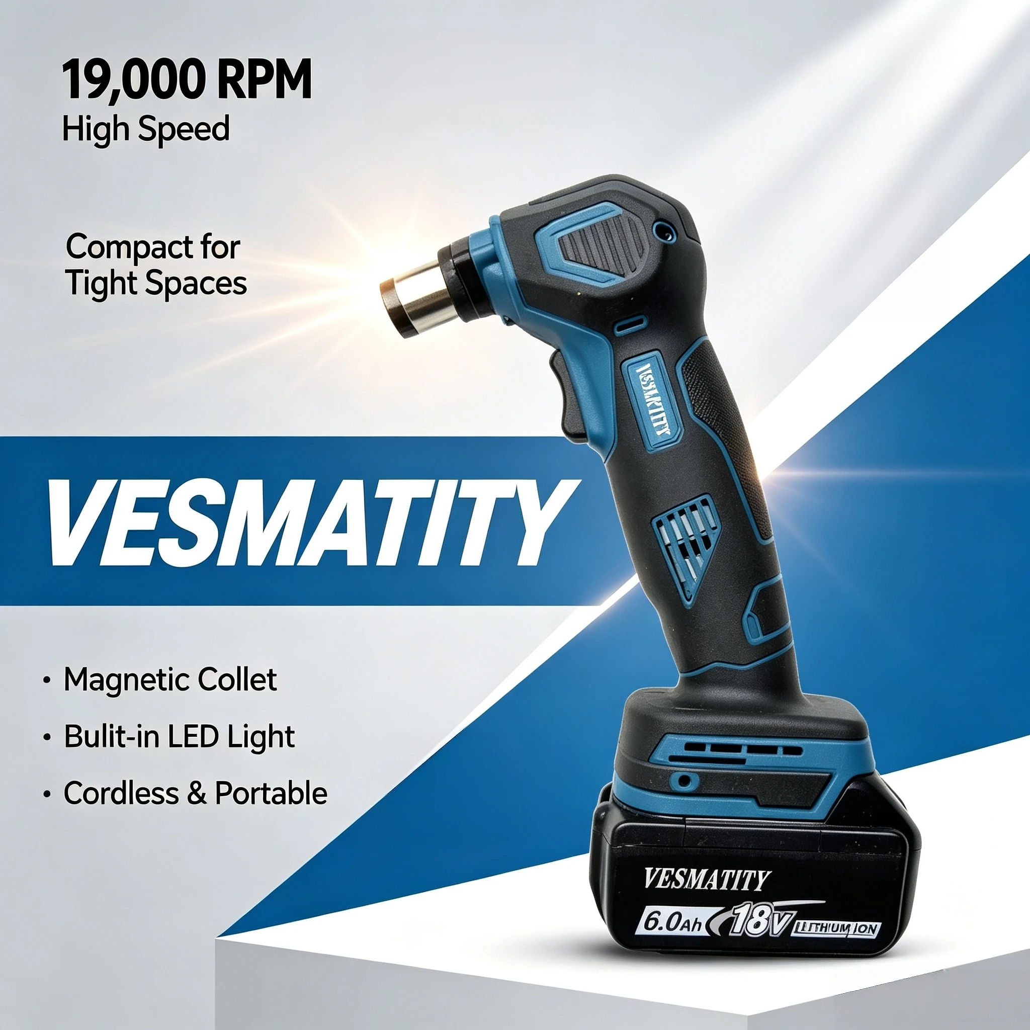 19000RPM Cordless Palm Nailer Vesmatity Auto Hammer Electric Nail Tool for Makita 18V Battery Max Unit System