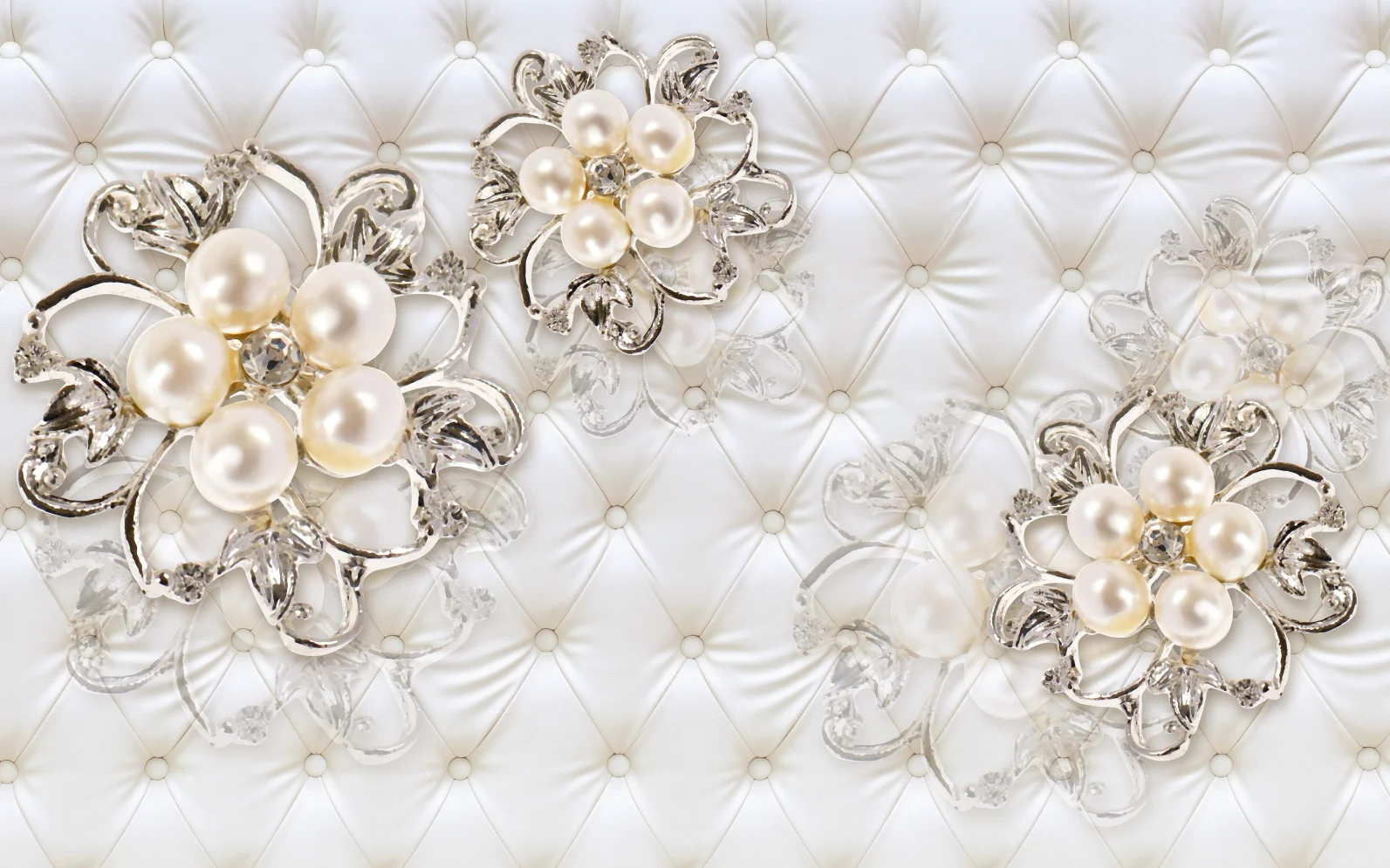 Обои по индивидуальному заказу, европейский 3D дворец, жемчужный цветок, фреска, украшение для дома, алмазное цветочное украшение, живопись, 3d обои