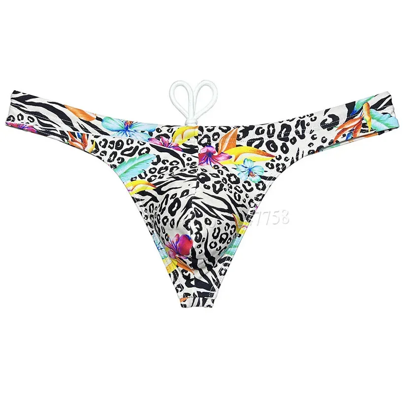 Costume da bagno Bikini da uomo costume da bagno da surf fodera in seta di ghiaccio Mujer costume da bagno perizoma da bagno Micro Bikini Beachwear