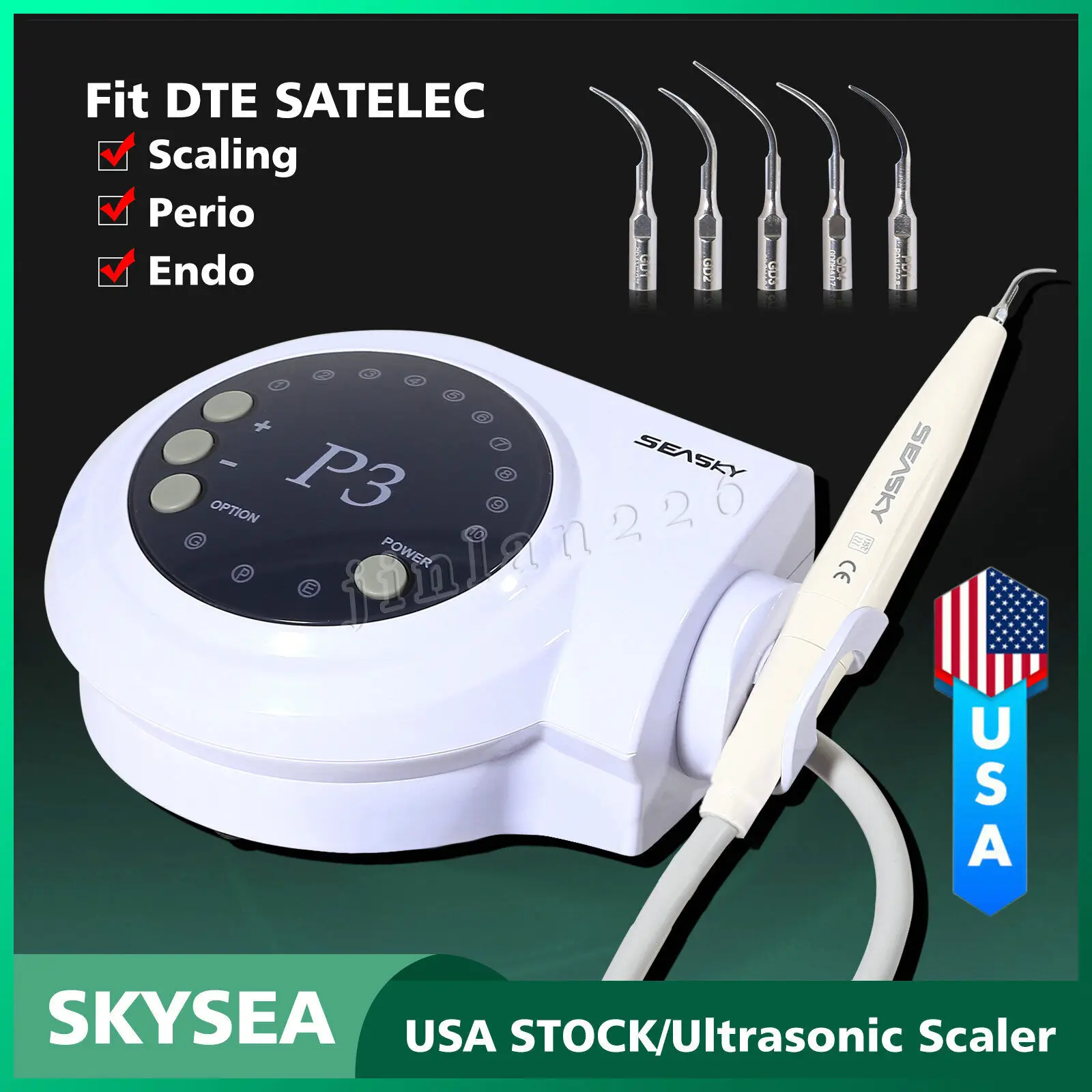 Dental Ultrasonic Piezo Scaler For SATELEC ACTEON/DTE Scaling Endo Handpiece