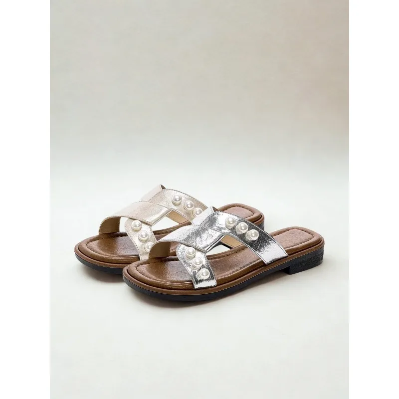 

Французские женские шлепанцы на низком каблуке, летние новинки 2026 года, элегантные сандалии и тапочки