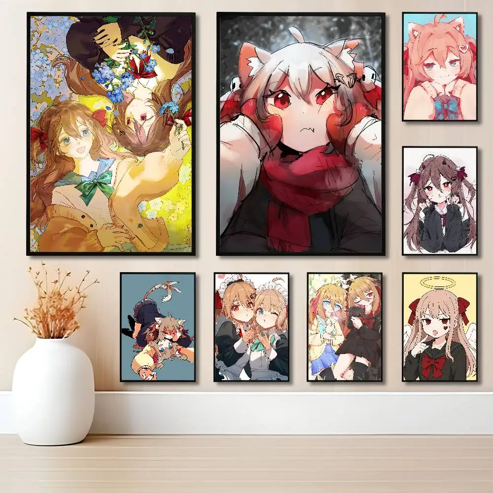 

Neuro S-Sama E-Evil Vtuber Anime Wall Art Canvas Painting Poster For Living Room Home Decor Decoration Picture