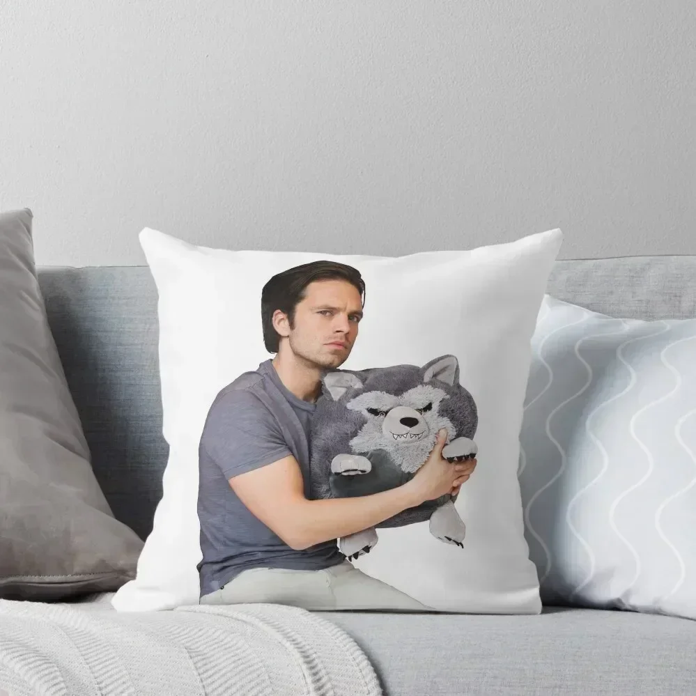 Sebastian Stan being cute Throw Pillow autumn decoration Decorative Sofa Cushions pillow