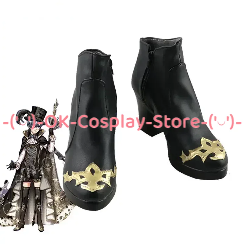 

Ciel Phantomhive Cosplay Shoes Anime Black Butler Cosplay Prop PU Leather Shoes Halloween Party Boots Custom Made