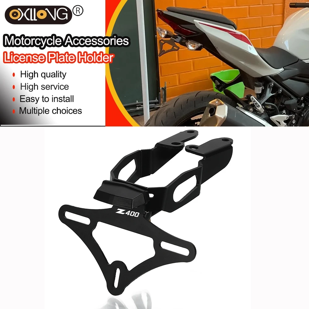 For KAWASAKI Z250 Z400 Ninja400 Ninja250 2019 2020 2021 2022 2023 2024 2025 Motorcycle Accessories Rear License Plate Holder 