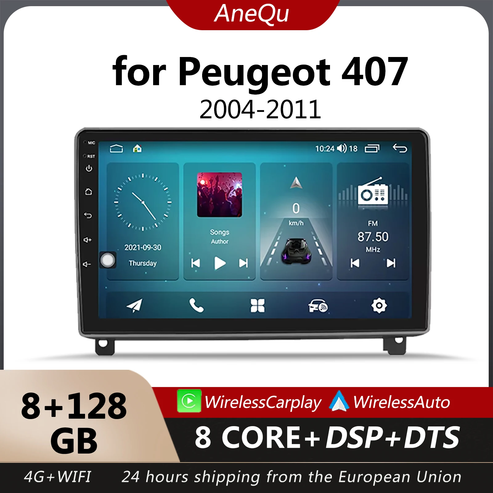 

Wireless Carplay Radio For Peugeot 407 407sw 407cc 2004 -2011 Android Car Multimedia Player GPS Stereo Playback