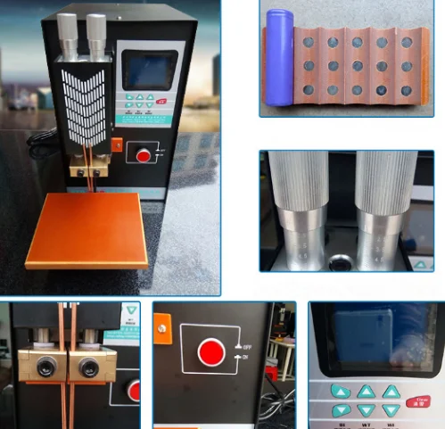 

Pneumatic Precise Micro 18650 Battery Pack Spot Welder CNC Nickel Tabs Welding Machine for Cylindrical Battery Pack Line