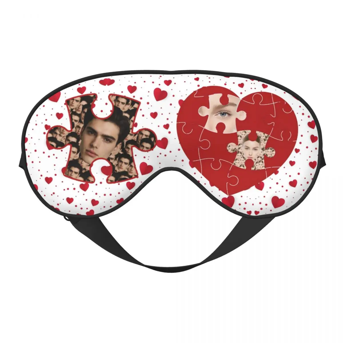 

Custom Puzzle Design Custom Face Photo Travel Eye Masks Double Side Blindfolds Creative Special Gifts Block Out Light Eyepatch