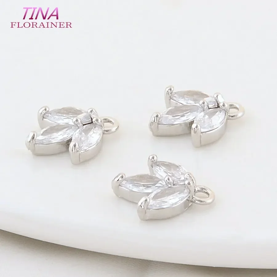 9.5*12MM 14K Gold Plated Brass Leaf Leaves Charms Pendants Necklace Earrings Jewelry Making Supplies Accessories