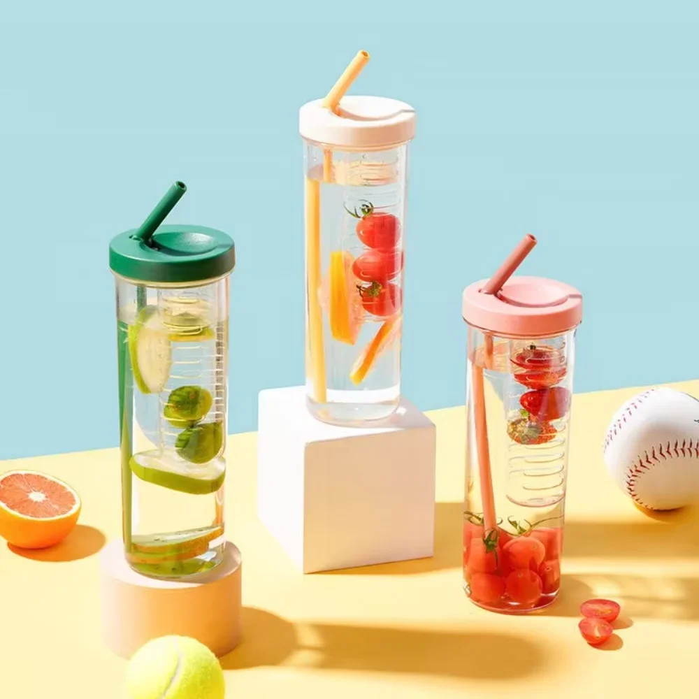 

700ml With Straw Outdoor Healthy Travel Drinkware Sports Shaker Cute Kids Waterbottle Titanium water bottle Waterbottle Milk