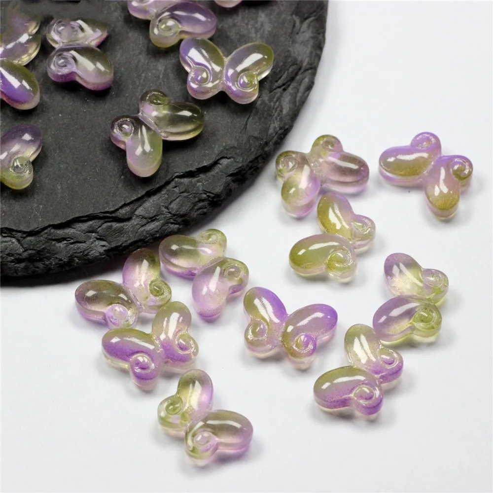 20pcs New Design Fat Big Butterfly Shape Crystal Glass Loose Beads For Jewelry Making DIY Earring Necklace Crafts Findings