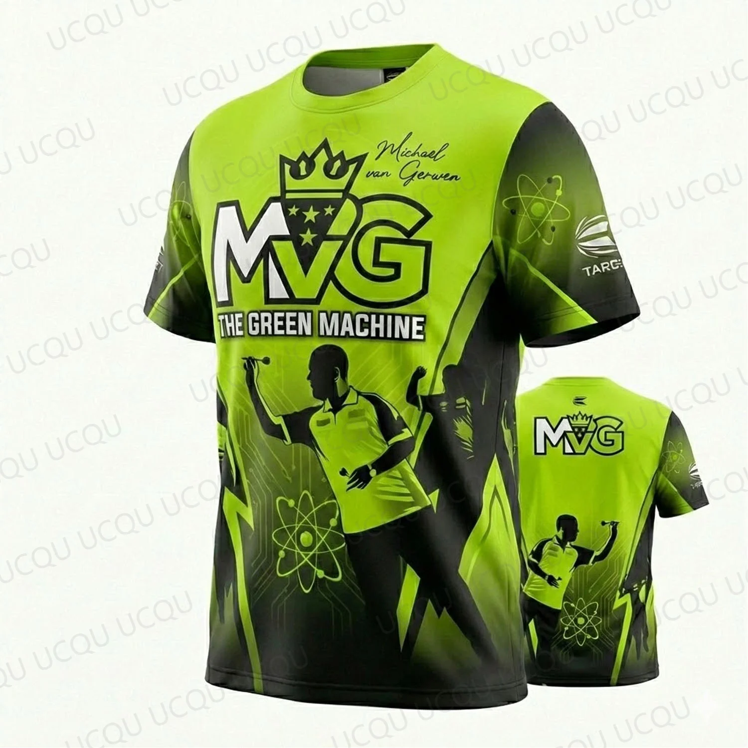 Custom Michael van Gerwen The MVG Darts Shirt Personalized Name 3D Print Logo Jersey Men Green Blue Fan Gift Top