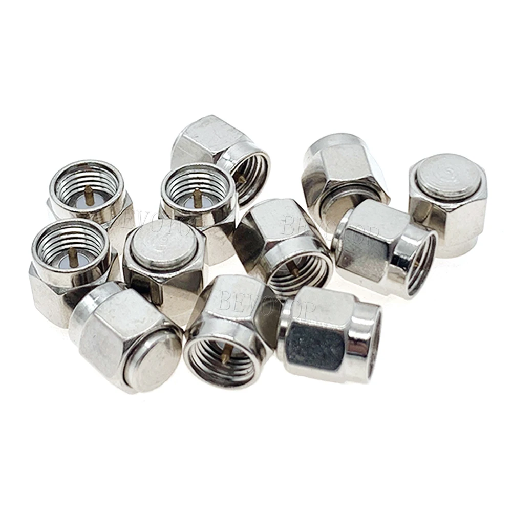 2Pcs/Lot 1W DC-6GHz 50Ohm SMA Male RF Coaxial Termination Dummy Load Nickel Plated Cap Connectors Accessories