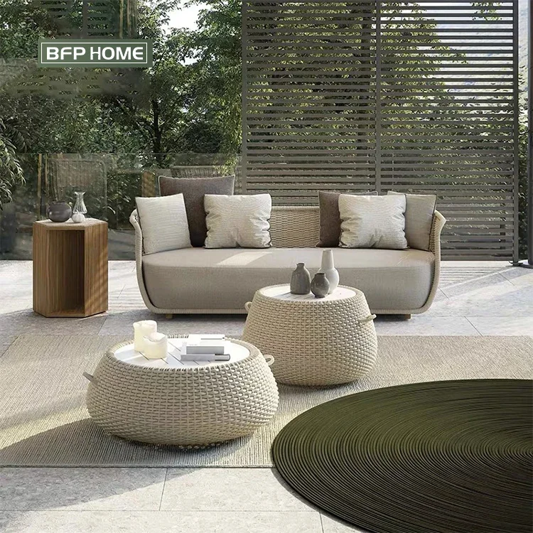 BFP Home One Stop Service High End Design Factory Price Family Leisure Balcony Patio Garden Sets Outdoor Sofas Furniture