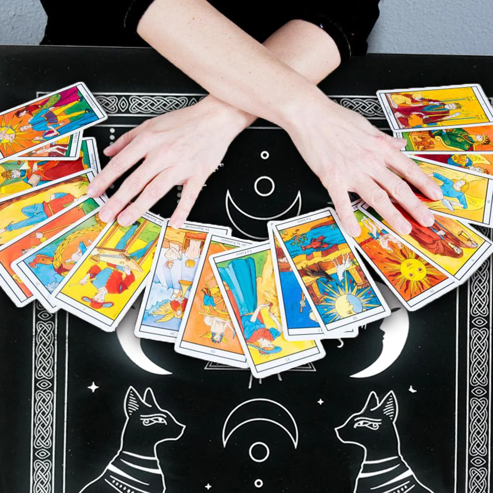 

Скатерть для Таро, 49x49 см, для гаданий, астрологических игр, квадратная, для декора дома