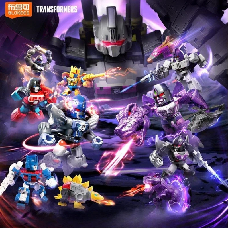 Blokees Transformers GV06 12PCS Optimus Prime Shockwave Soundwave Bumblebee Hot Rod Figurine Model Blind Box  Gift