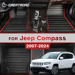Car Floor Mats For Jeep Compass 2024 2023 2022 2021 2020 2019 2018 2017 2016 2015 2007-2024 Custom Auto Foot Pads Carpet Cover