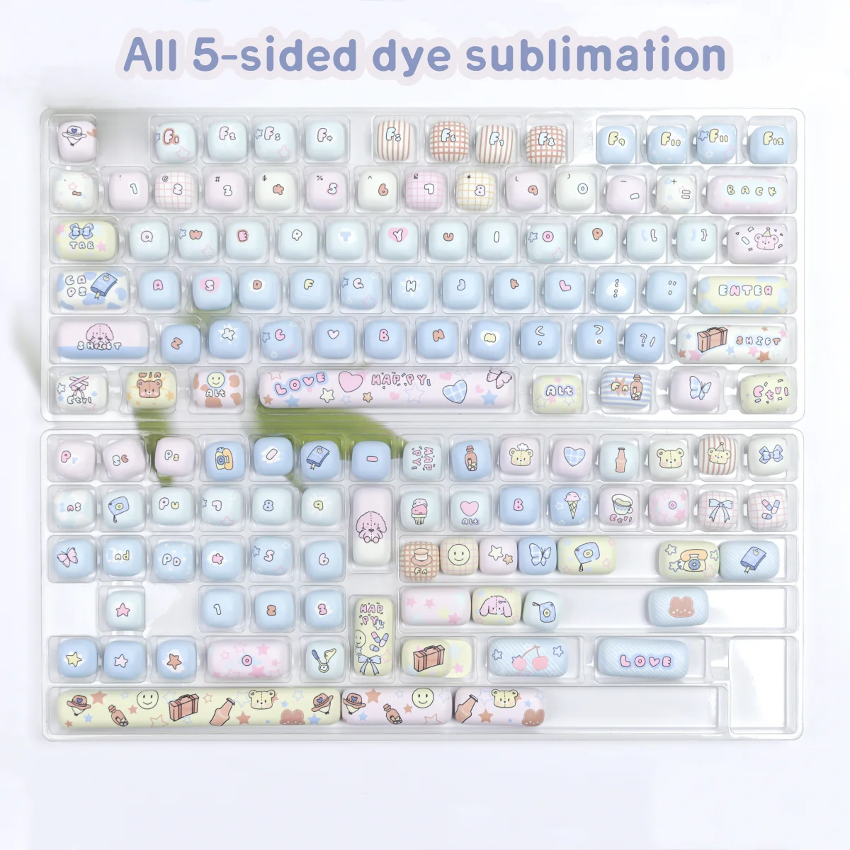 MOG Sojamelk Keycap PBT Dye Sublimatie 139 toetsen Ergonomie Gaming Aangepaste Leuke Accessoires Voor Mechanisch Toetsenbord Meisjes Cadeau