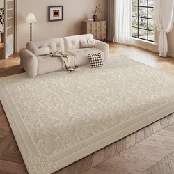 French Large Area Carpet for Living Room Light Luxury Vintage Bedroom Rug Beige Print Sofa Coffee Table Floor Mat Ковер Tapis 러그