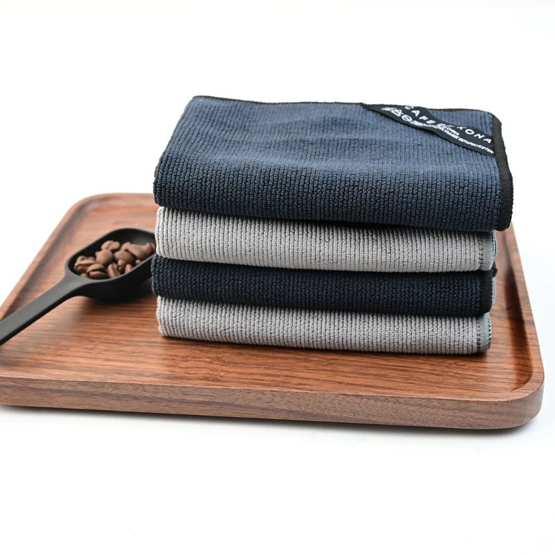 Barista Micro cloth tea towel 4 pcs 30*30cm cleaning up messy spills around on machine cafe cleaning towel Cloth Tableware Towel
