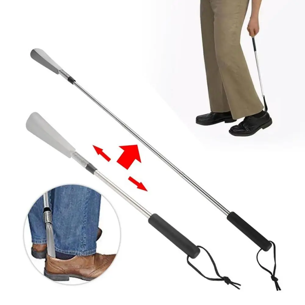 

Shoe Horn Extendable Shoe Horn Long Handle Ergonomic Retractable Shoehorn Stainless Steel Flexible Telescopic Shoehorn