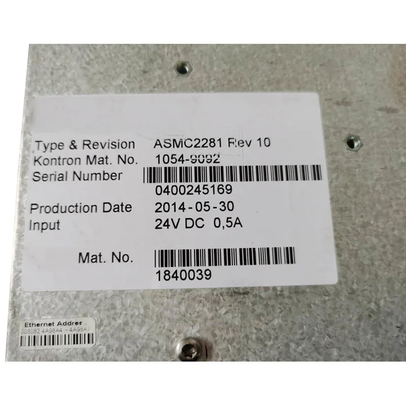 Used In Good Condition Laser Control ASMC2281 KONTRON Mat.No. 1054-9092 Mat.No. 1840039