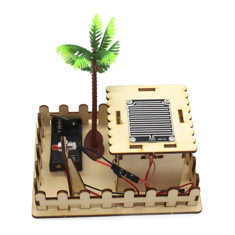 Small House Under The Coconut Tree Children's Science and Education Diy Technology Small Experimental Toys