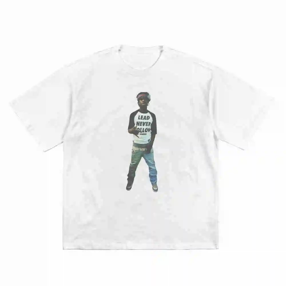 Chief Keef Lead Never Follow Short Sleeve Tee 100% Cotton T-Shirt