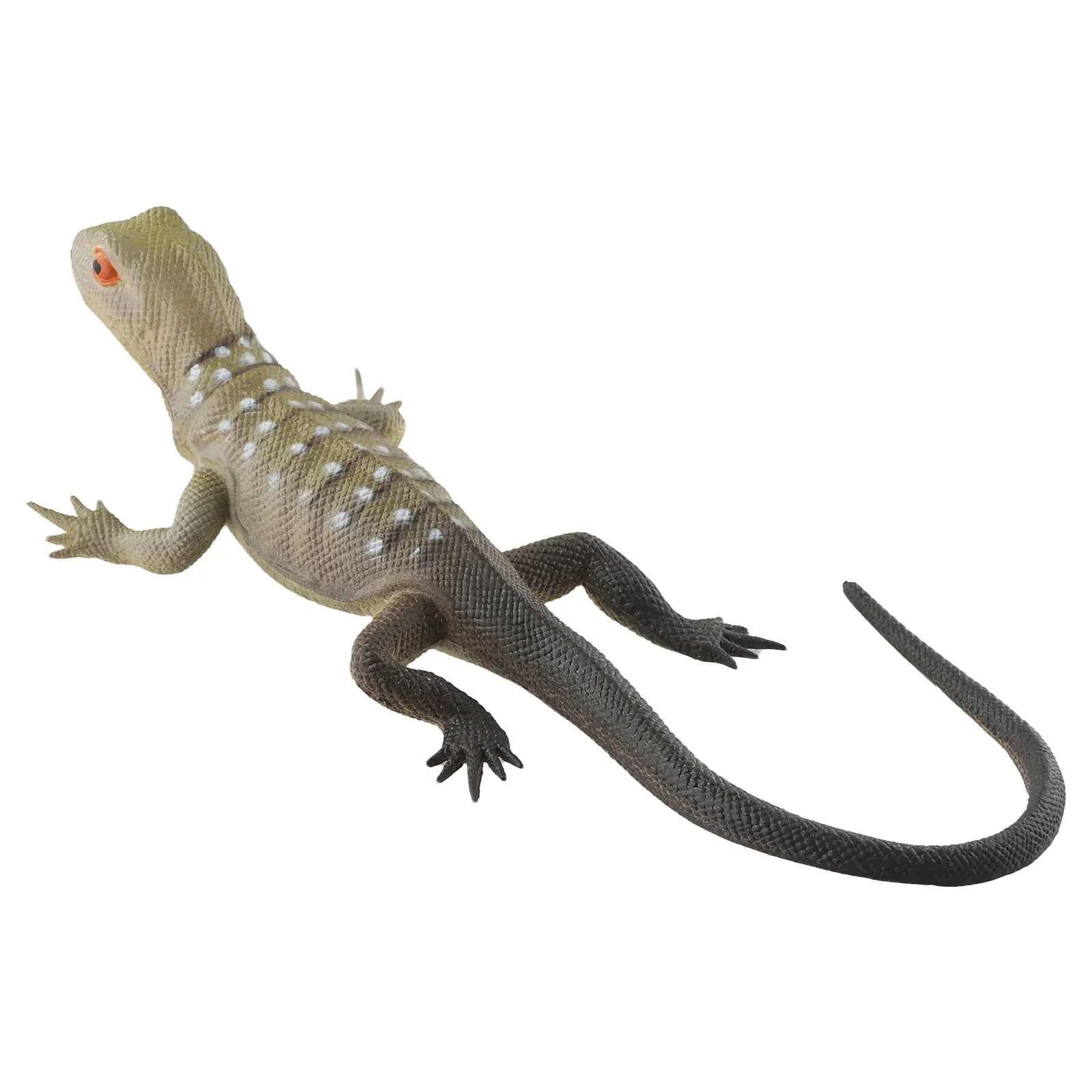 Soft Feel Lifelike Shape Rubber Lizards Rubber Vocal Animal Model Vivid Soft Rubber Color Random Lifelike Shape