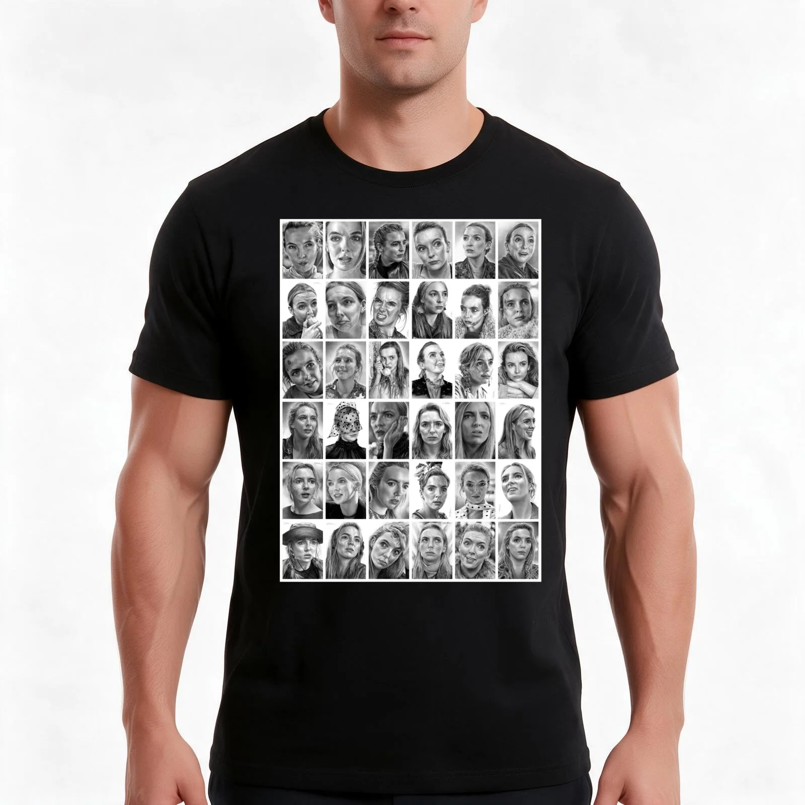 Villanelle, Killing Eve S1-S3 T-Shirt, Summer Casual Cotton Tee, Oversized Streetwear Tops, Vintage Graphic Print, 100% Cotton