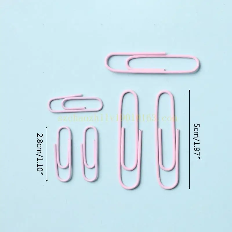 62KA Metal Paper Clips Macaron Rust odporne na użytek osobistego w szkole