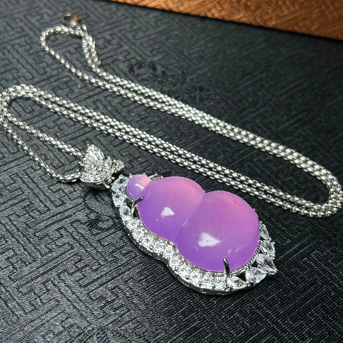 AAA Real natural high Ice Purple Jade Jadeite amulet Pendant&Necklaces