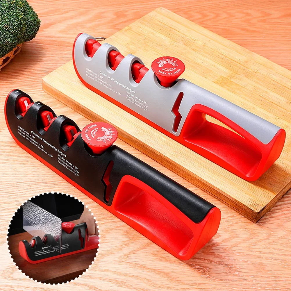 Knife Sharpener Angle Adjustable 4 Stages Scissors Sharpening Stone Professional Kitchen Grinder Knives Whetstone Sharpener Tool