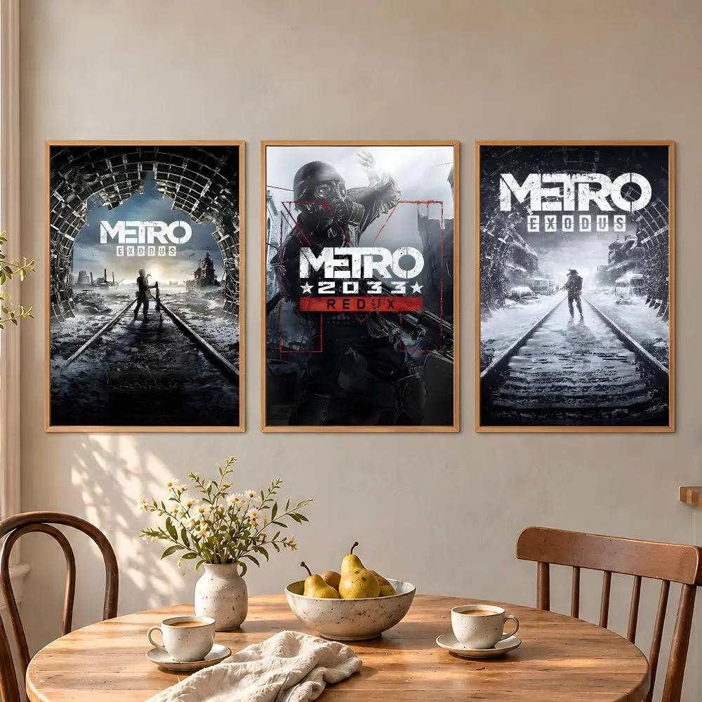 Game Metro Exodus Artyom Aurora Anna Poster Aesthetic Wall Art Poster HD Waterproof PP Self Adhesive Bedroom Dorm Room Decor