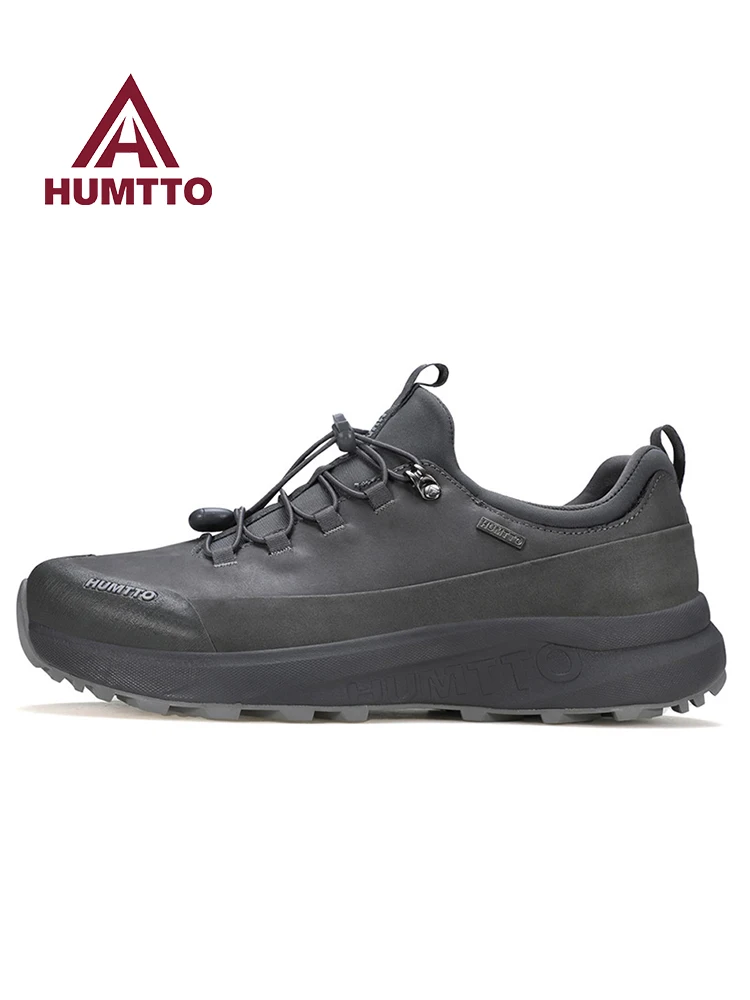 HUMTTO Cowhide Hiking Shoes Men Sports snow boots Climbing Shoes travel boots Winter Outdoor Warm outdoors Trekking Sneakers