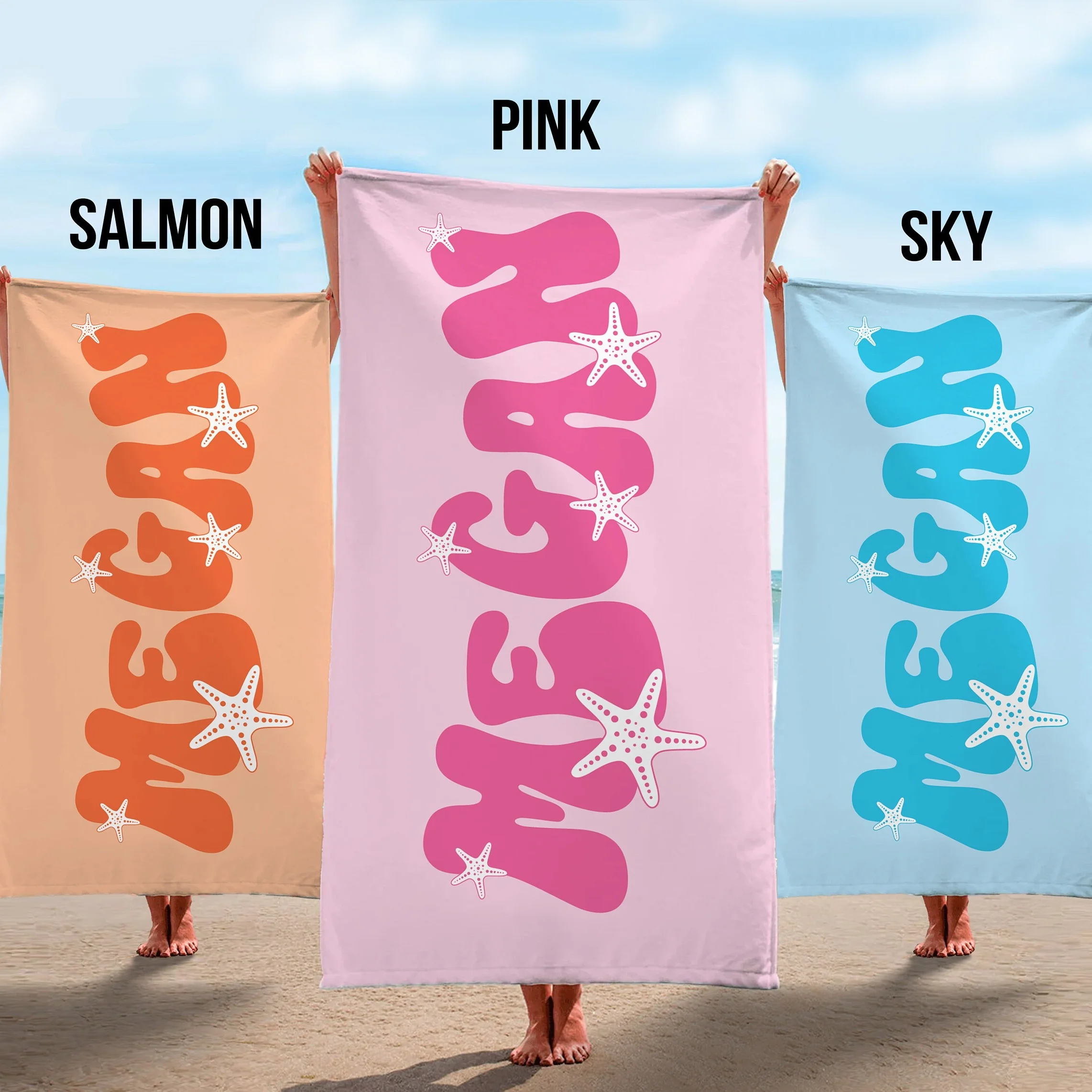 1pc Custom Name Beach Towel Personalized Microfiber Towel for Wedding Party Souvenir for Beach Swimming Bath Yoga Seaside
