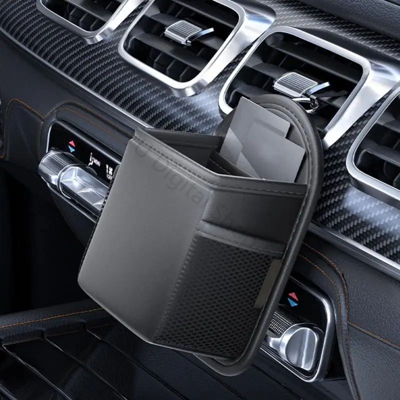96BA PU Leder Auto Vents Telefon Halter Lagerung Tasche Für Smartphones Zubehör – Detail 3