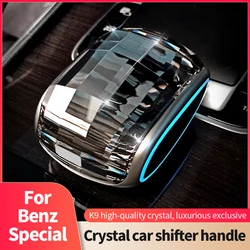 Crystal Gear Shift Knob Headle With LED For Mercedes-Benz GLE GLS C E GLC GLA EQA EQB GLB Automatic Transmission Gearbox Shifter