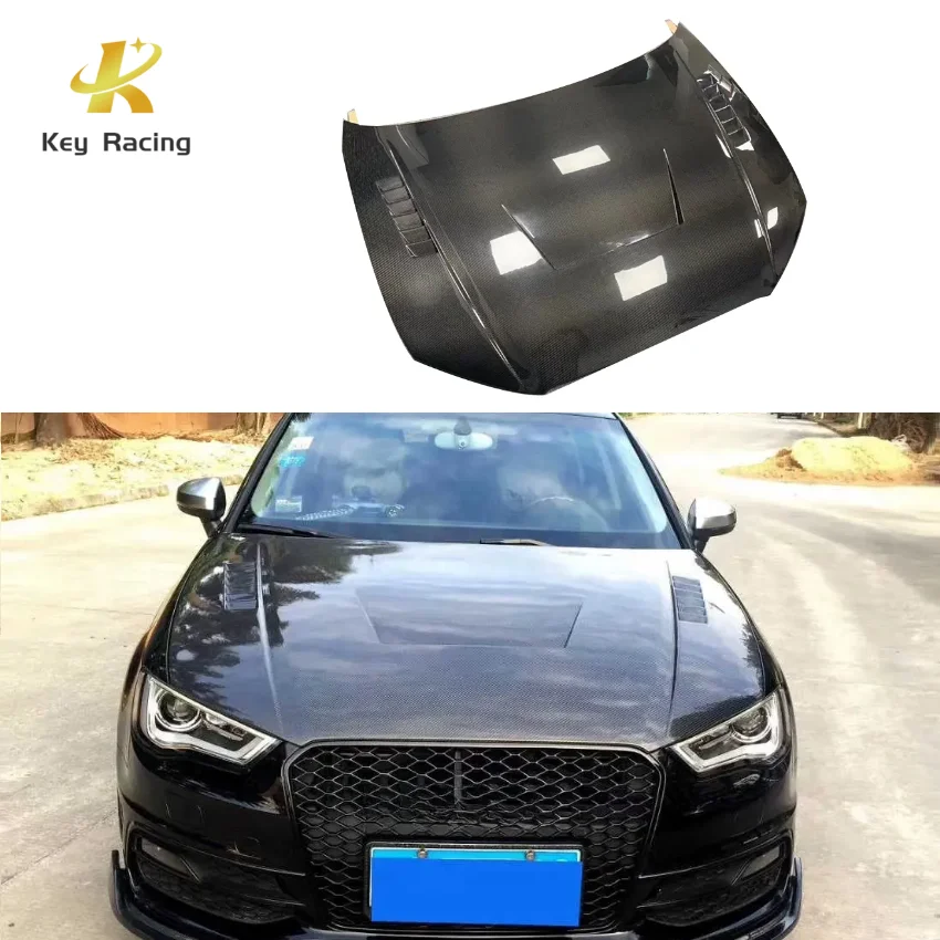 

A3 RS3 Front Hood Carbon Fiber Engine Hood Cover Bonnet For Audi A3 RS3 2013-2018 Accesorios Para Vehículos