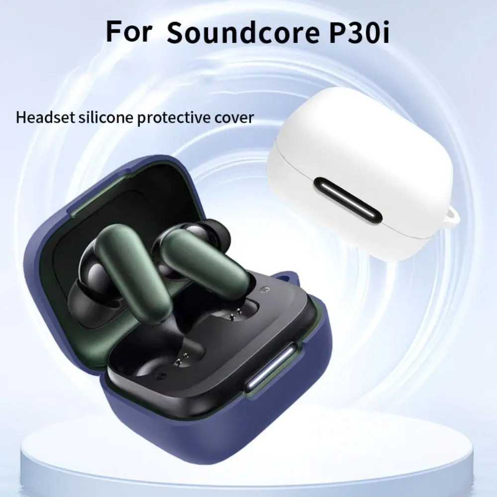 Silicone Earphone Case Anti-fingerprint Dustproof Earbuds Protective Cover Shockproof Compact for Anker Soundcore P30i